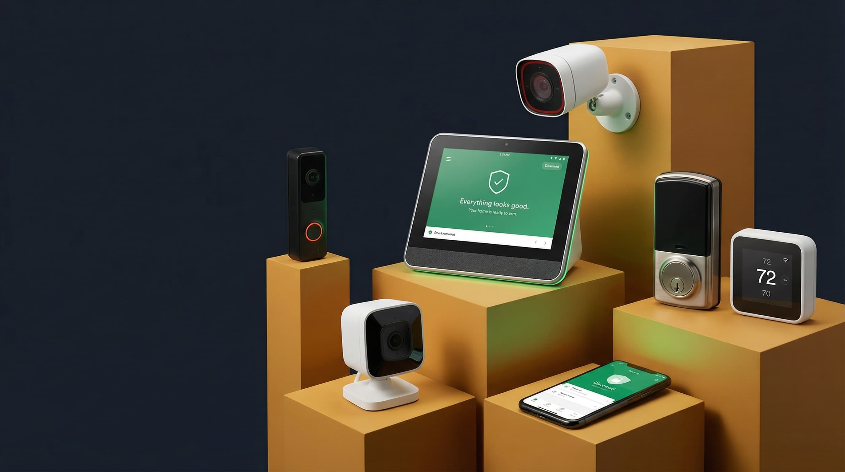 Vivint AI-powered business security system — cameras, smart locks, and monitoring hub